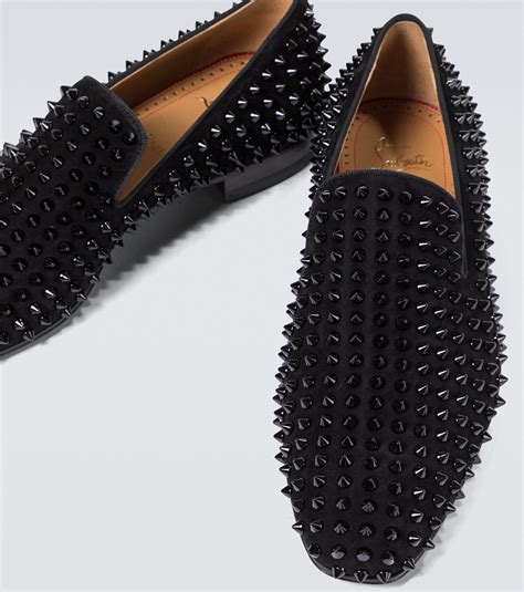 louboutin spiked loafers.